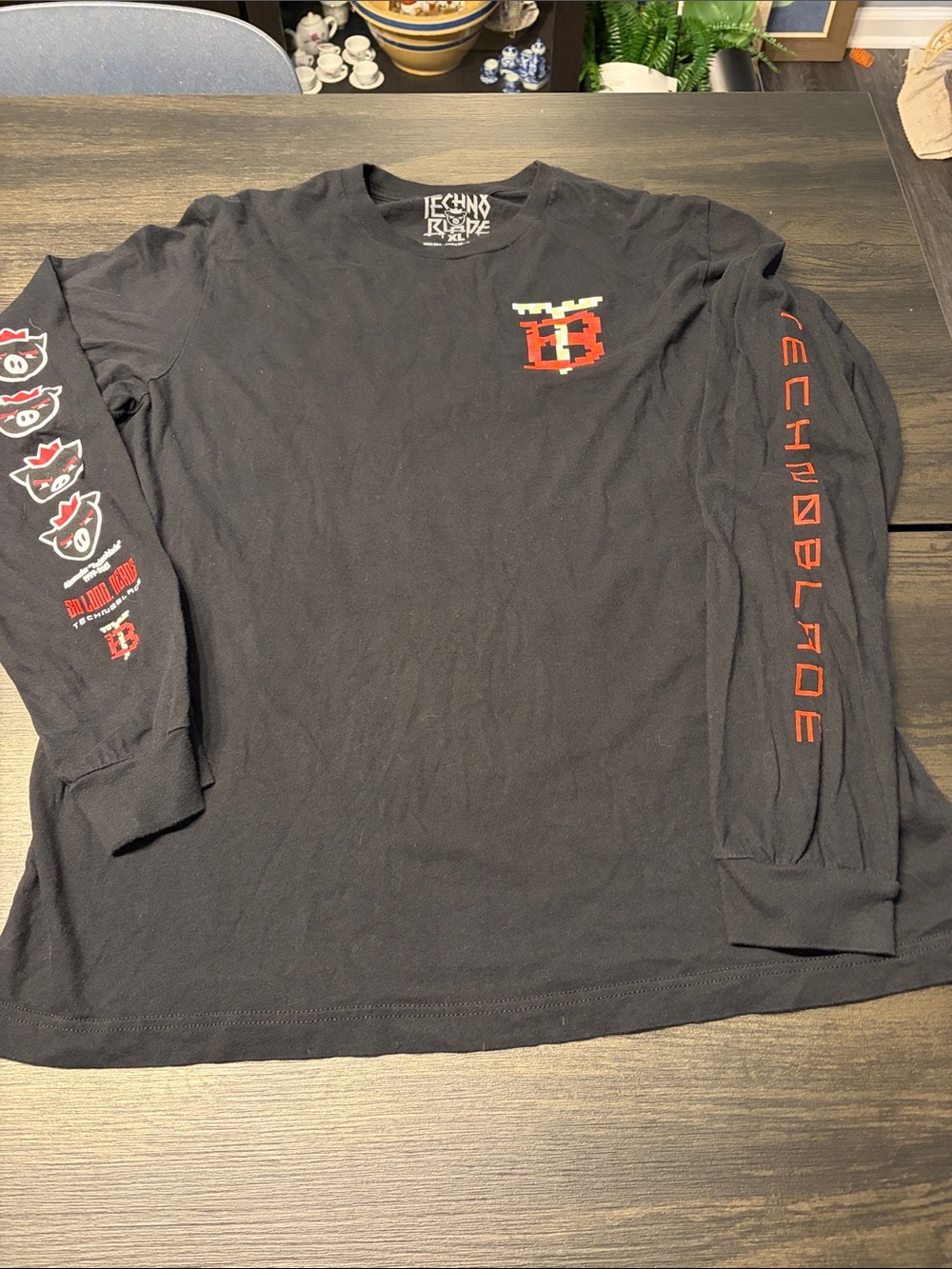 Official Technoblade "Good Game" Memorial Long Sleeve Graphic T-Shirt Black XL